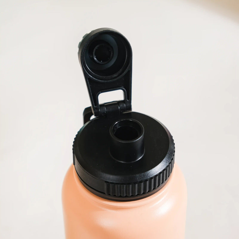 Insulated Thermos Stainless Steel Water Bottle Peach 1L - Water bottle, stainless steel water bottle, insulated water bottle, BPA free water bottle