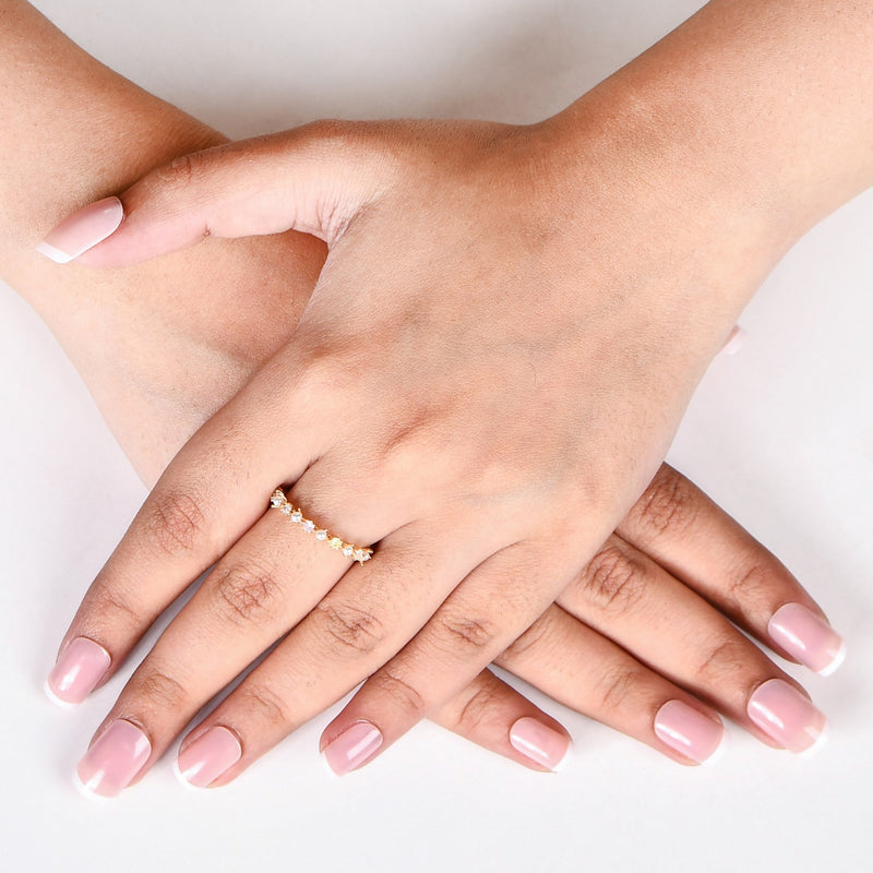 Stone And Pearl Gold Ring