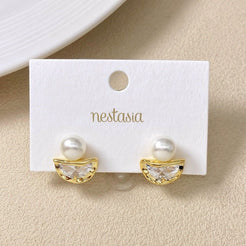 Stone And Pearl Harmony Earrings