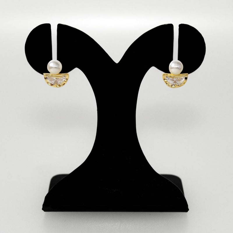 Stone And Pearl Harmony Earrings