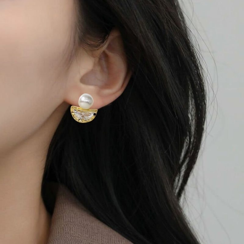 Stone And Pearl Harmony Earrings