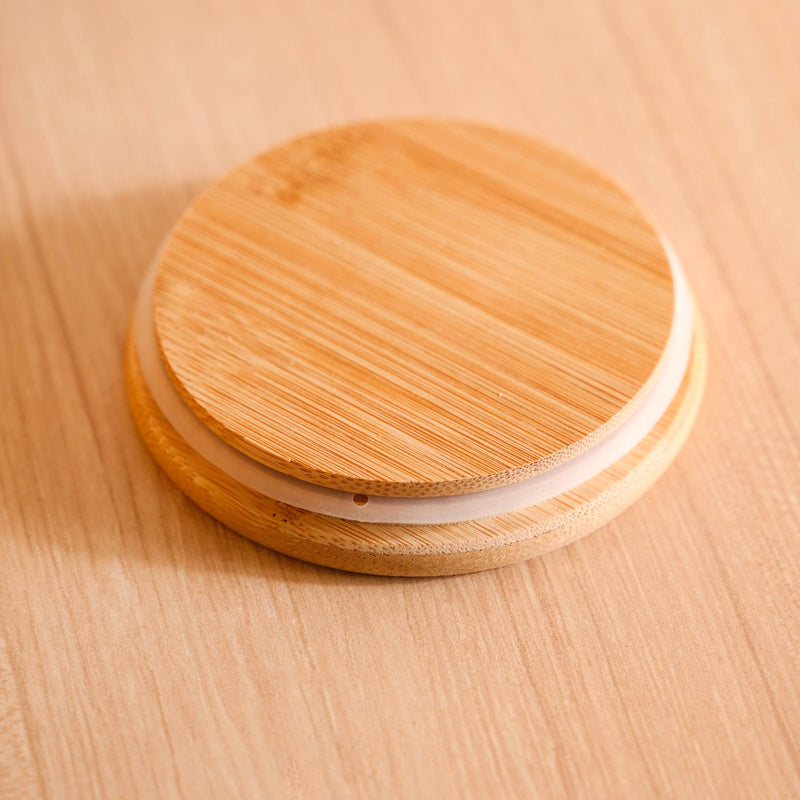 High Borosilicate Airtight Glass Jar With Wooden Lid Set Of 4 610ml