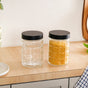 Clear Glass Storage Jars With Airtight Lid Set Of 4 1350ml