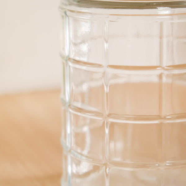 Glass Storage Jars With Airtight Lid Set Of 4 Checks 1350ml