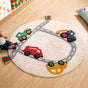 Street Cars Soft Cotton Kids Rug 100cm