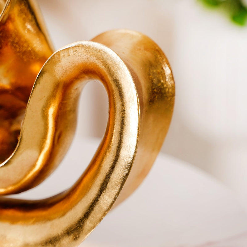 Abstract Fluid Accent Showpiece Gold- Metal showpiece, gold showpiece, abstract showpiece