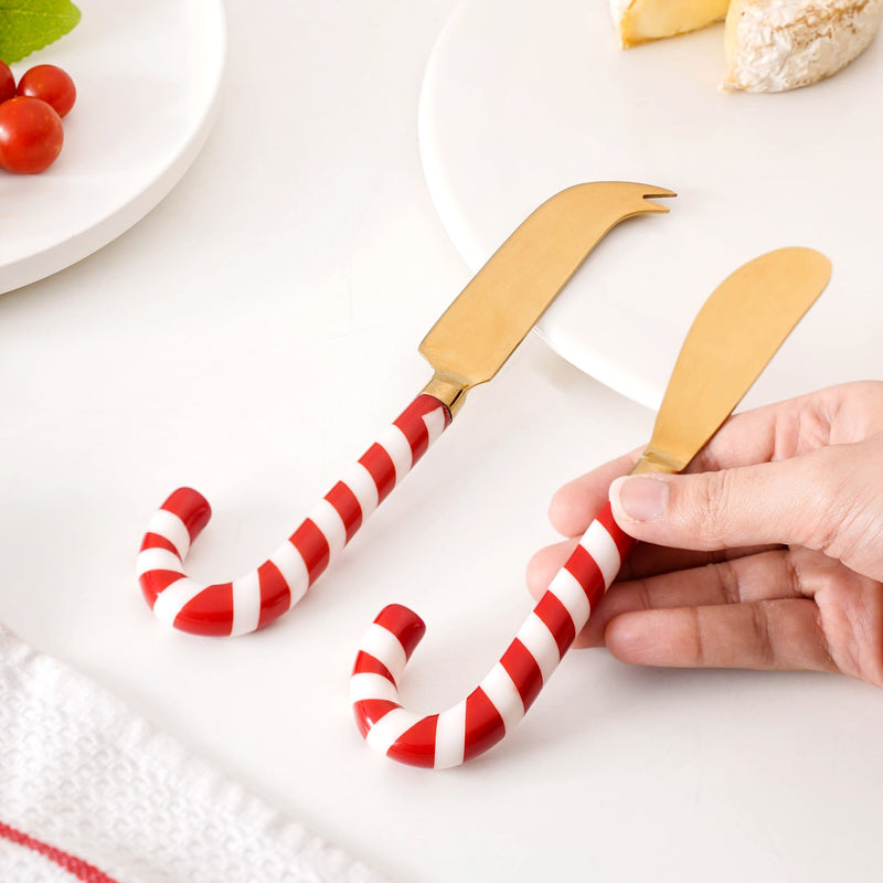 Candy Stick Cheese And Butter Knife Gold Set Of 2