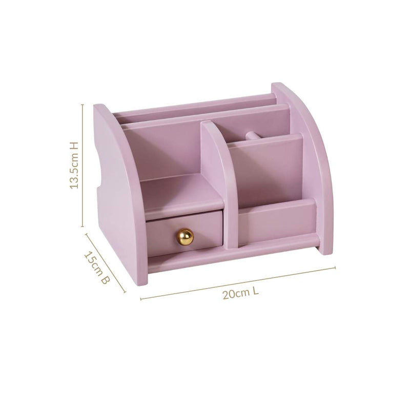 Desk Organiser With Drawer Soft Lavender