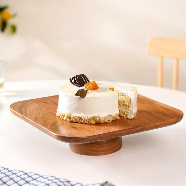 Wood Cake Plates Cheap Wooden Cake Plate Stand – Decluttered Homes