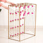 Box Frame Metal Backdrop With Floral Wall Hangings