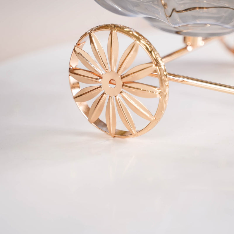 Metal Tricycle Stand With Decorative Glass Bowls