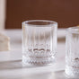 Set Of 6 Premium Ribbed Whiskey Glasses 250ml