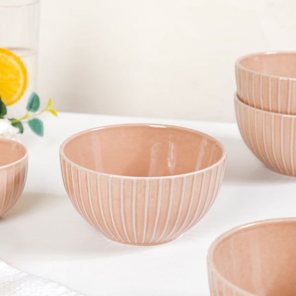 Costola Serving Bowls Set Of 4 Beige 650ml