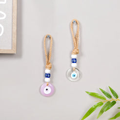 Evil Eye Pendant Wall Hanging Set Of 2 - Evil Eye Wall Hanging, Protective Evil Eye, Pendant Wall Hanging, Set of 2 Wall Hangings, Decorative Evil Eye