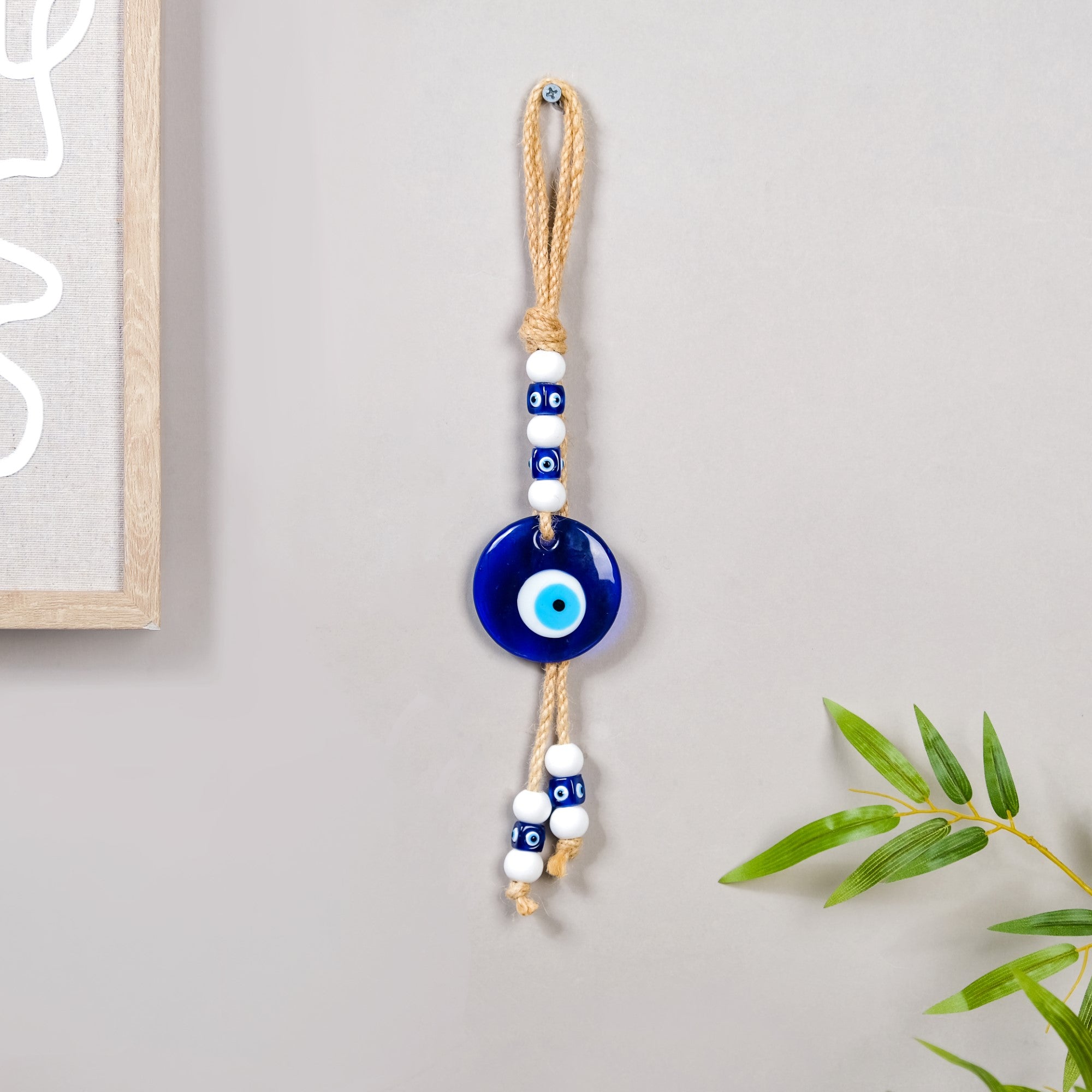 Evil Eye Wall Hanging With Beads For Home Decor