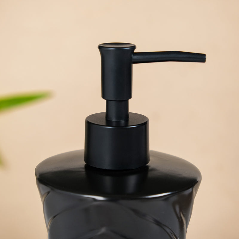 Geometric Design Liquid Dispenser Black 300ml