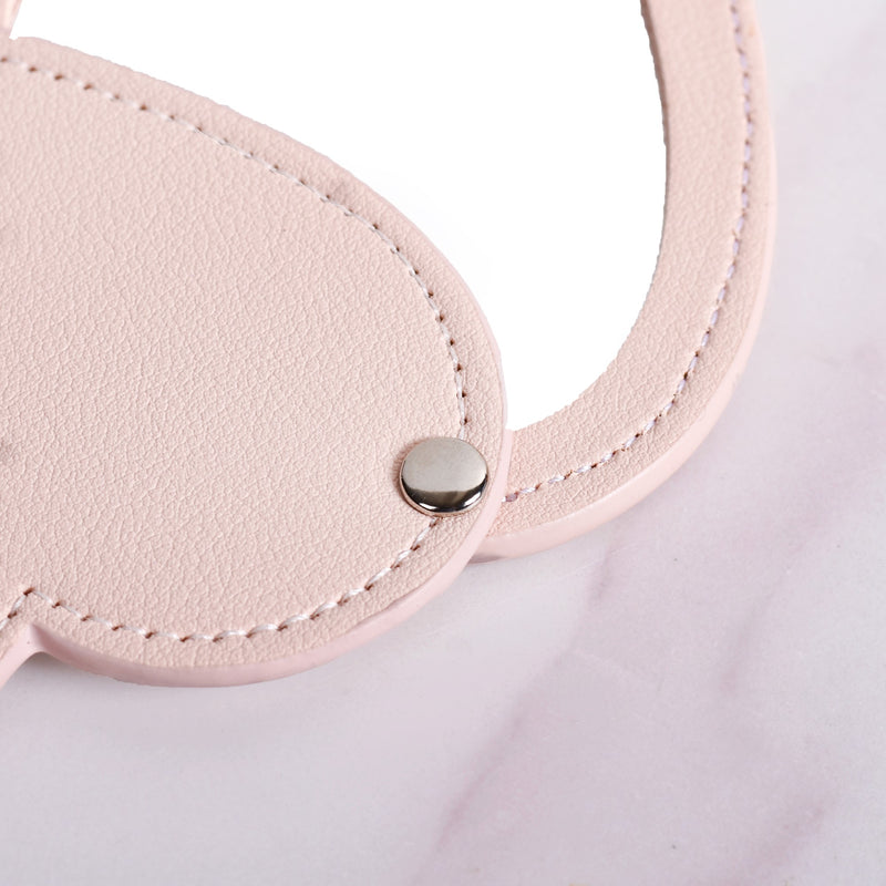 Heart Shaped Pocket Mirror Pink - pink pocket mirror, heart-shaped mirror, compact makeup mirror, travel-friendly mirror