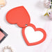 Heart Shaped Pocket Mirror Red - red pocket mirror, heart-shaped mirror, compact travel mirror, stylish makeup accessory