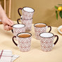 Kaleido Ceramic Tea Cup Set Of 6 Taupe 250ml