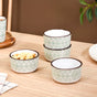 Kaleido Ceramic Dessert Bowl Set Of 4 Taupe 200ml