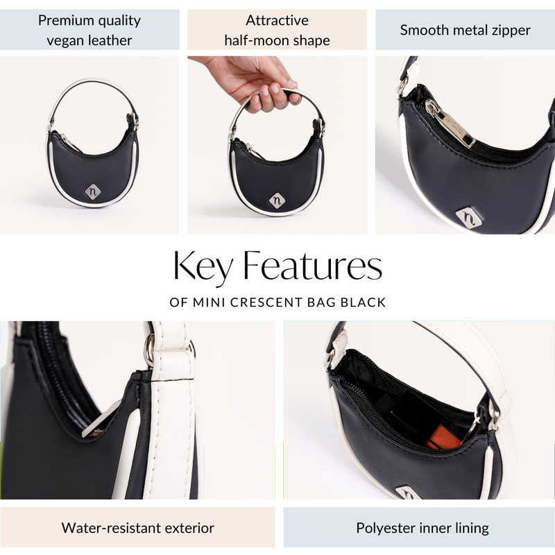 Mini Crescent Bag Black