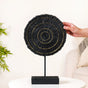 Modern Mystique Round Decor Showpiece Black