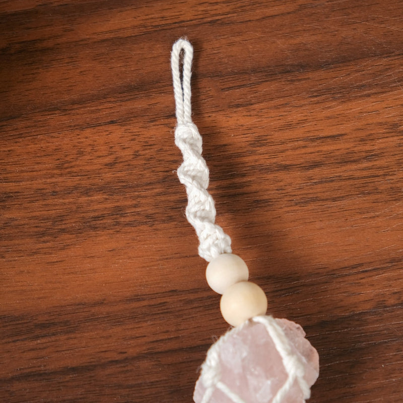 Pink Rock Salt Macrame Wall Hanging Set Of 2