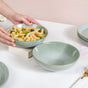 Pallor Ceramic Serving Bowl Set Of 2 Sage 1000ml