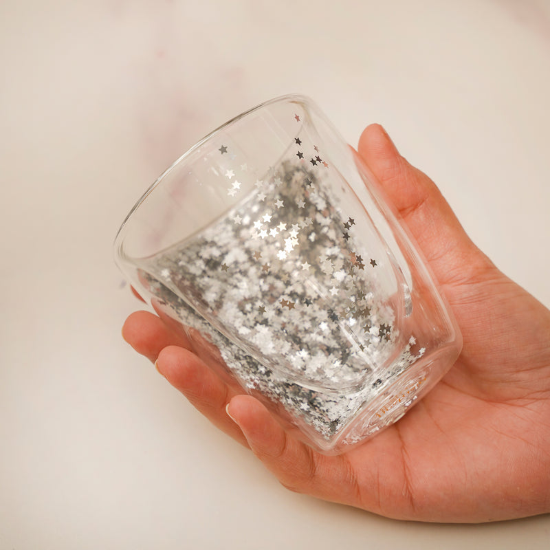 Twinkling Star Double Wall Drinking Glass Set Of 2 225ml