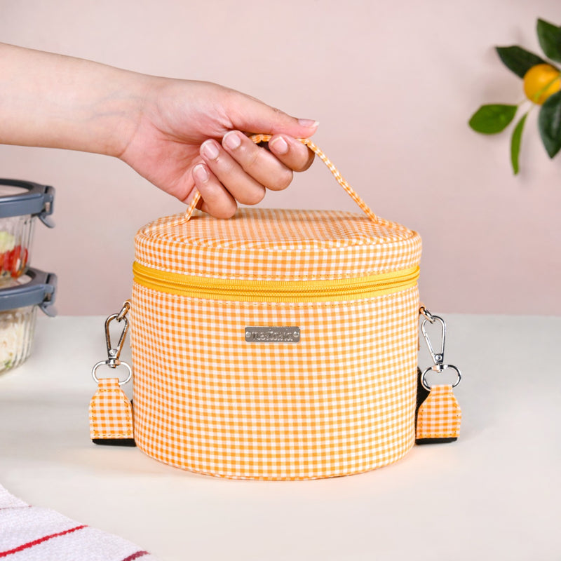 Sunbeam Gingham Insulated Lunch Bag