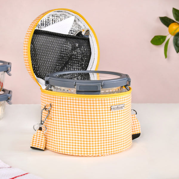 Sunbeam Gingham Insulated Lunch Bag