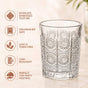 Sunburst Embossed Shot Glass Set Of 12 55ml