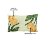 Sunlit Tulip Embroidered Cotton Cushion 50x30cm