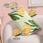 Sunlit Tulip Embroidered Cotton Cushion 50x30cm