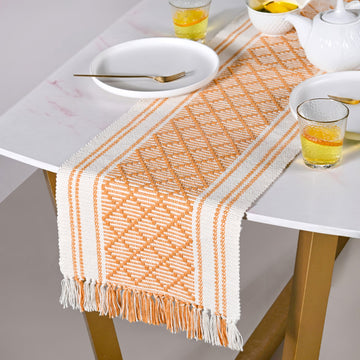 Sunloom Textured Cotton Runner With Fringes 180x33cm