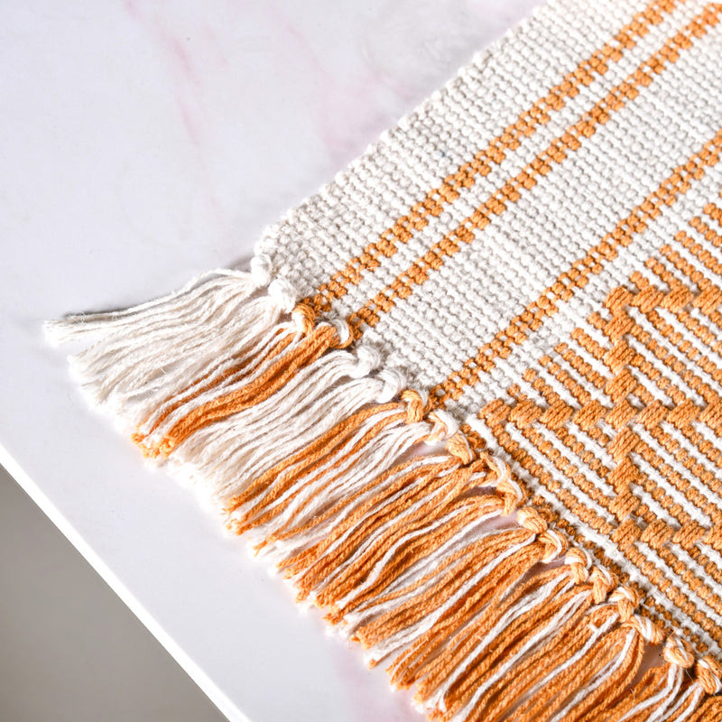 Sunloom Textured Cotton Runner With Fringes 180x33cm