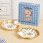 Sunny Bloom Ceramic Section Plate Set Of 2
