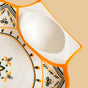 Sunny Bloom Ceramic Section Plate Set Of 2