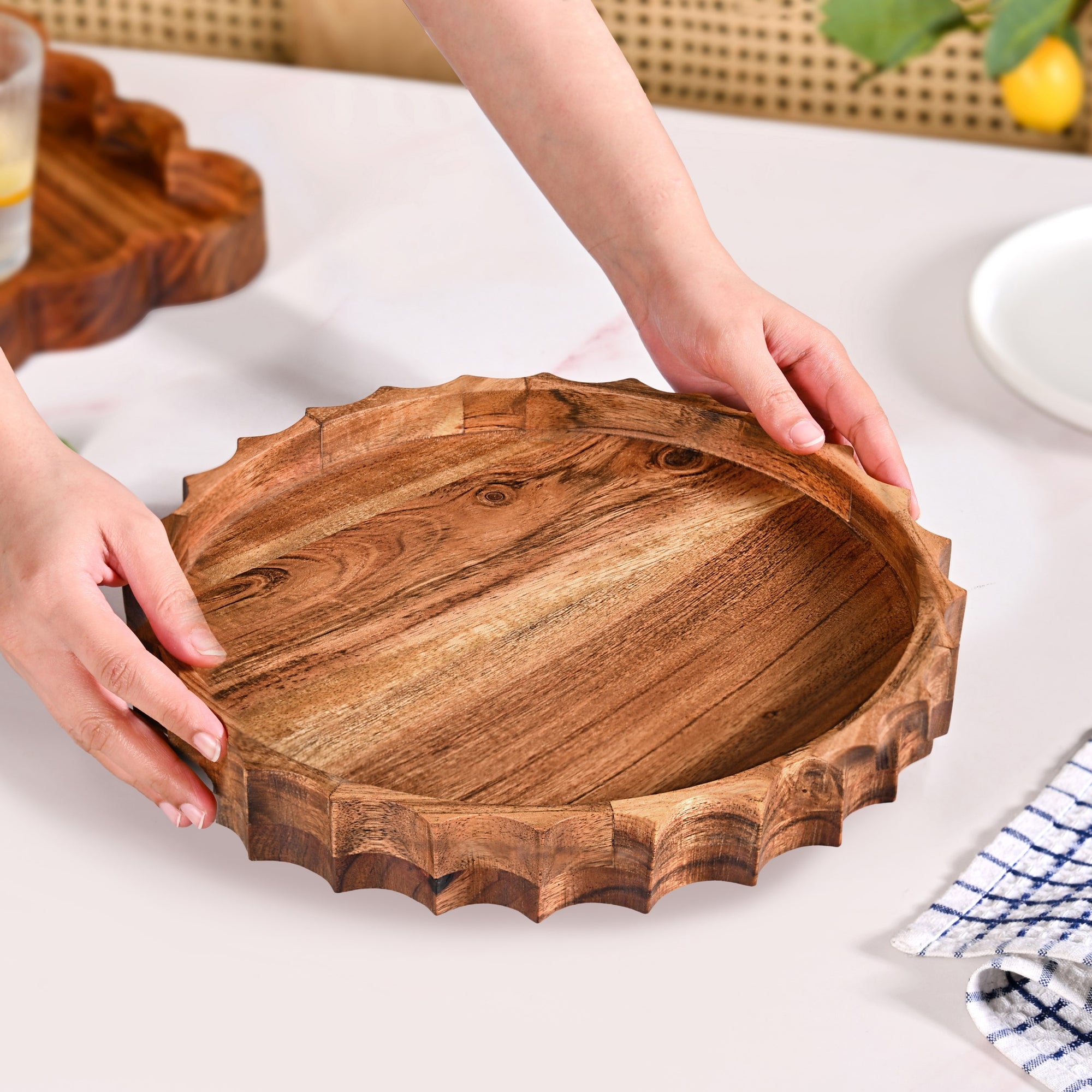 Sunshine Acacia Wood Lazy Susan 12cm