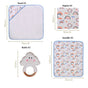 Rainbow Toddler Gift Hamper With Swaddle Towel Napkin Rattle Set Of 6