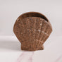 Shell Shaped Stoneware Bath Set Of 2 Brown