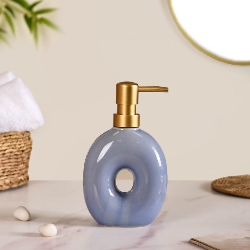 Modern Coastal Ceramic Bath Set of 2 Blue