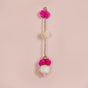Vibrant Pink Floral Wall Hangings Set Of 15