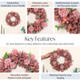 Roseate Floral Wreath For Christmas Decorations