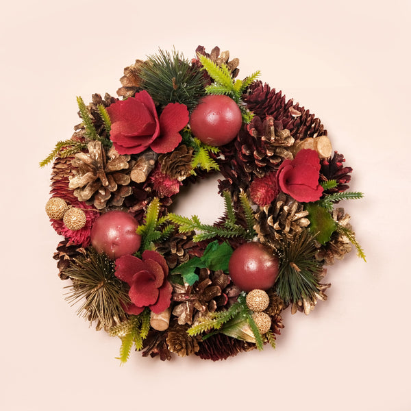 Scarlet Winter Wreath For Seasonal Wall Decor