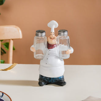 Table Chef With Salt And Pepper Shaker - Showpiece | Home decor item | Room decoration item