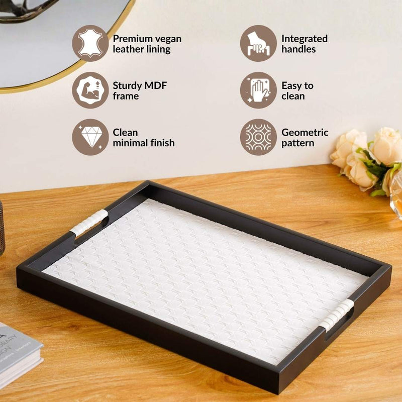 Table Top Luxury Tray Organiser Large White