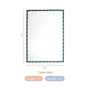 White Table Cloth With Blue Plaid Border