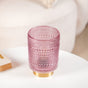 Sleek Portable Purple Glass Bedside Lamp With E27 Light Bulb