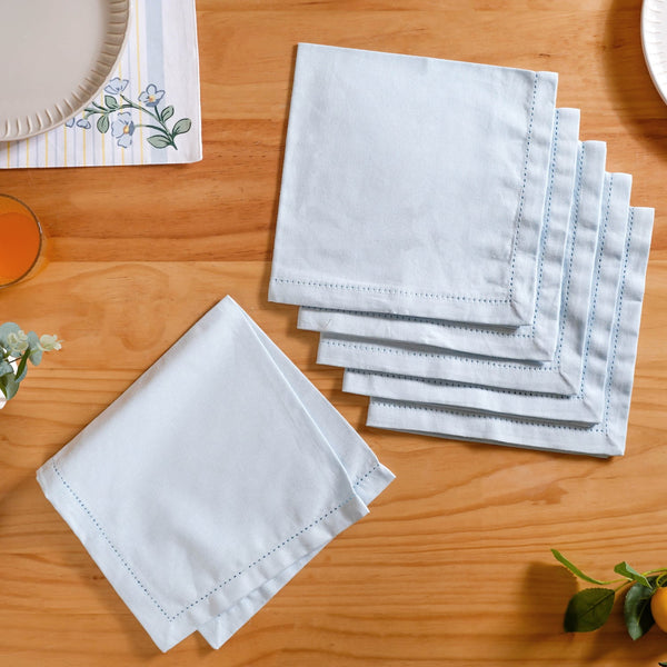 Azzurro Printed Cotton Mat And Napkin Set Of 12